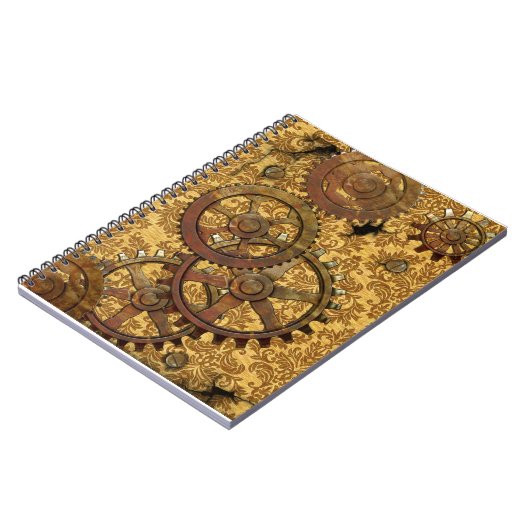 Klassieke Tan Steampunk-laptop Notitieboek (Linkerzijde)