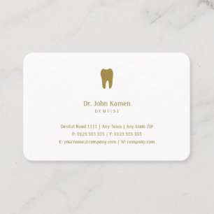 Klassieke tandarts Dental Golden Appointkaart Visitekaartje