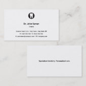 Klassieke tandarts| Eenvoudig Visitekaartje (Voorkant / Achterkant)