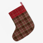 Klassieke tartan grote kerstsok (Achterkant (Hangend))