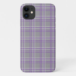 Klassieke tartan plaid. Grijs, lila Case-Mate iPhone Case