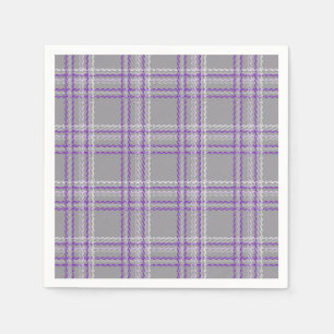 Klassieke tartan plaid. Grijs, lila Servet