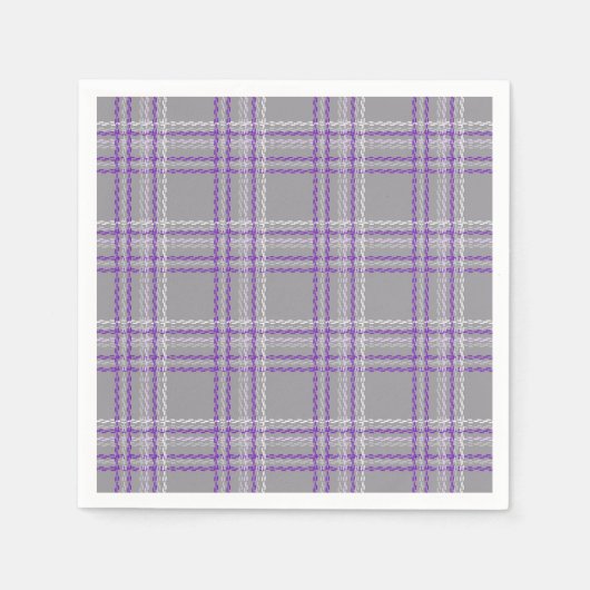 Klassieke tartan plaid. Grijs, lila Servet (Voorkant)