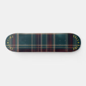 Klassieke Tartan Plaid met groene en rode accenten Persoonlijk Skateboard (Horizontaal)