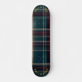 Klassieke Tartan Plaid met groene en rode accenten Persoonlijk Skateboard (Voorkant)