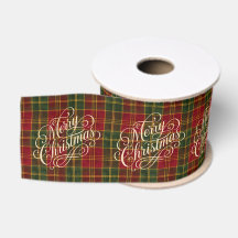 Klassieke Tartan Plaid Prettig Kerstfeest