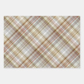 Klassieke Taupe Beige Brown Grey Gingham Inpakpapier Vel (Voorkant)