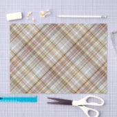 Klassieke Taupe Beige Brown Grey Gingham Tissuepapier (Craft)