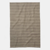 Klassieke taupe met streep theedoek (Verticaal)