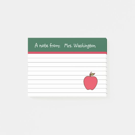 Klassieke Teacher's Apple Post It-notities Post-it® Notes (Voorkant)
