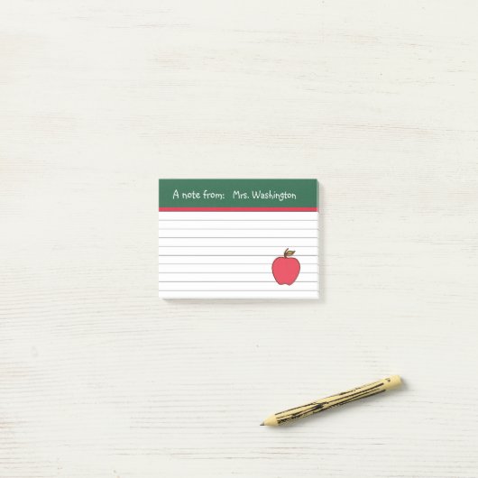 Klassieke Teacher's Apple Post It-notities Post-it® Notes (Op bureau)