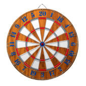 Klassieke Teak Veneer Print Nautical Game of Darts Dartbord (Voorkant)