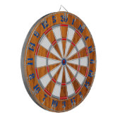 Klassieke Teak Veneer Print Nautical Game of Darts Dartbord (Voorkant Links)