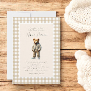 Klassieke Teddy Baby Shower Kaart