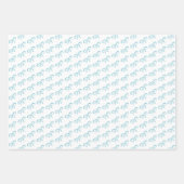 Klassieke Teddy Bear Blue Bow Baby shower Inpakpapier Vel (Voorkant 2)