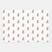 Klassieke Teddy Bear Blue Bow Baby shower Inpakpapier Vel (Voorkant)