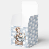Klassieke Teddy Bear Pilot Blue Baby Favoriet Box Bedankdoosjes (Geopend)