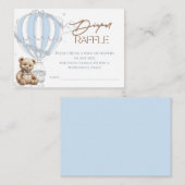 Klassieke Teddy Bear Toile Balloon Luier Raffle Informatiekaartje (Voorkant / Achterkant)