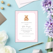 Klassieke teddybeer babyshower acryl uitnodiging v (Insitu (Huwelijk))