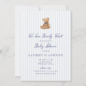 Klassieke teddybeer babyshower uitnodiging (Voorkant)