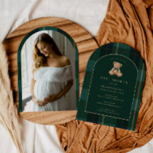 Klassieke teddybeer geruite polo baby shower