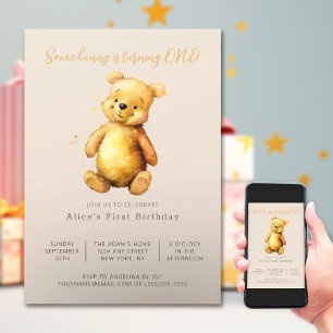 Klassieke Teddybeer Neutro Minimalistische Verja Kaart