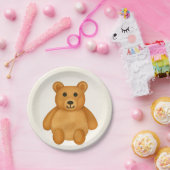 Klassieke teddybeer papieren bordje (Feest)