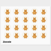 Klassieke teddybeer ronde sticker (Vel)