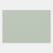 Klassieke Teddybeer Sage Green Bow Baby shower Inpakpapier Vel (Voorkant 3)
