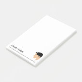 Klassieke Tekening van Herenkapsel Aangepaste Kapp Post-it® Notes (Schuin)