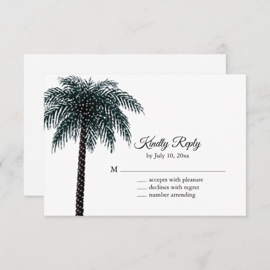 Klassieke tekenlamppalm RSVP (Voorkant / Achterkant)