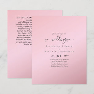 Klassieke TEKST ALLEEN Minimale BUDGET WEDING