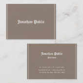 Klassieke tekst elegant design professionele luxe visitekaartje (Voorkant / Achterkant)