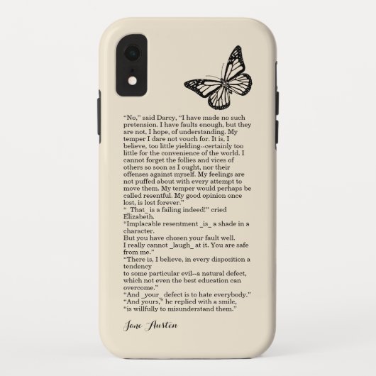 Klassieke tekst van boekofferte Case-Mate iPhone case (Achterkant)