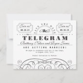 Klassieke Telegram sparen de Datum Save The Date (Voorkant)
