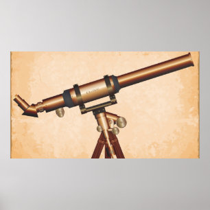 Klassieke telescoop poster
