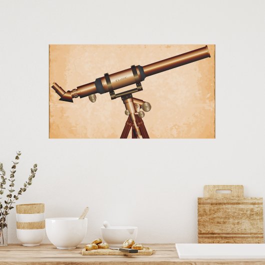 Klassieke telescoop poster (Keuken)