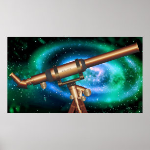 Klassieke telescoop poster