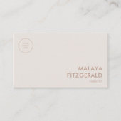 Klassieke Terracotta Boho Minimalist Therapeut Visitekaartje (Voorkant)