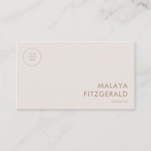 Klassieke Terracotta Boho Minimalist Therapeut Visitekaartje (Voorkant)