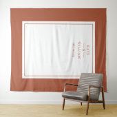 Klassieke Terracotta Bruiloft Fotocabine Achtergro Wandkleed (In Situ (horizontaal))