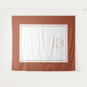 Klassieke Terracotta Bruiloft Fotocabine Achtergro Wandkleed (Voorkant (horizontaal))