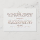 Klassieke terracotta & ecru bruiloft details informatiekaartje (Voorkant)