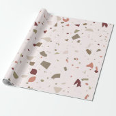 Klassieke terrazzo marmeren vloerpatroon achtergro cadeaupapier (Uitgerold)