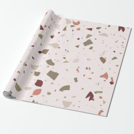 Klassieke terrazzo marmeren vloerpatroon achtergro cadeaupapier