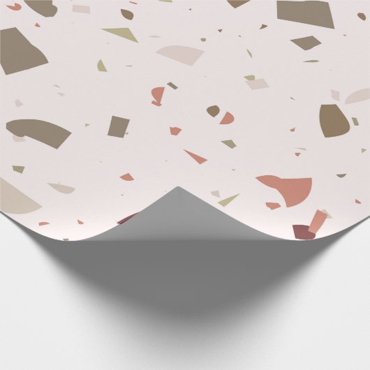 Klassieke terrazzo marmeren vloerpatroon achtergro cadeaupapier (Hoek)