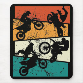 klassieke terrein enduro motocross motorfiets muismat