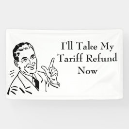 Klassieke terugbetaling teruggave cheque spandoek