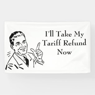 Klassieke terugbetaling teruggave cheque spandoek