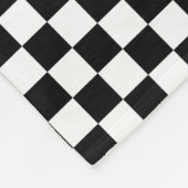 Klassieke test: ik bleed Racing Check Black White Fleece Deken (Hoek)
